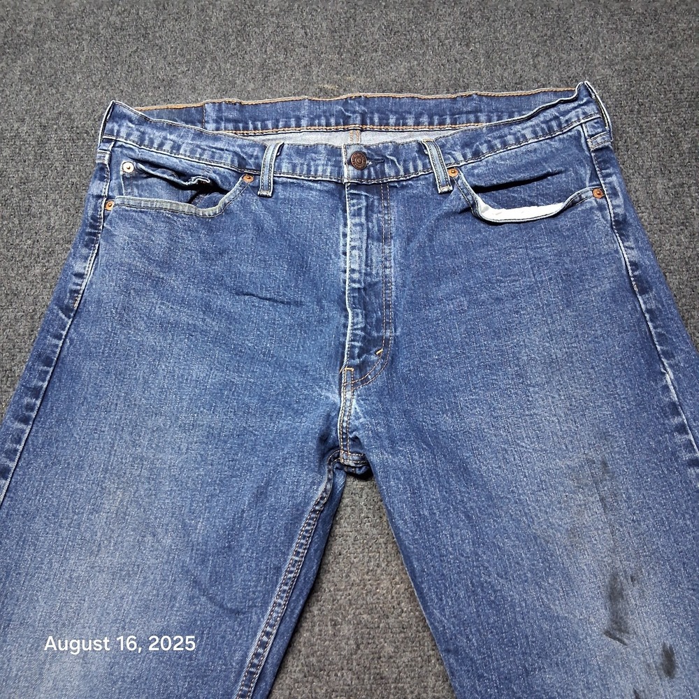 Levis 505‎ Denim Blue Jeans Mens Size 36x29 Regular Fit Straight Leg Workwear